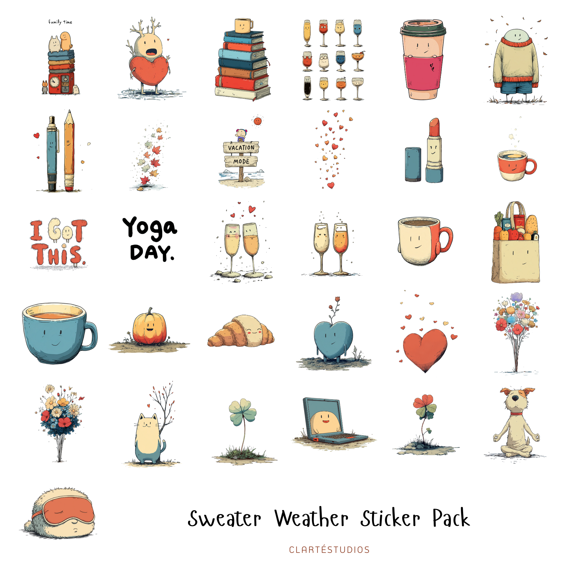 Sweater Weather Digital Stickers