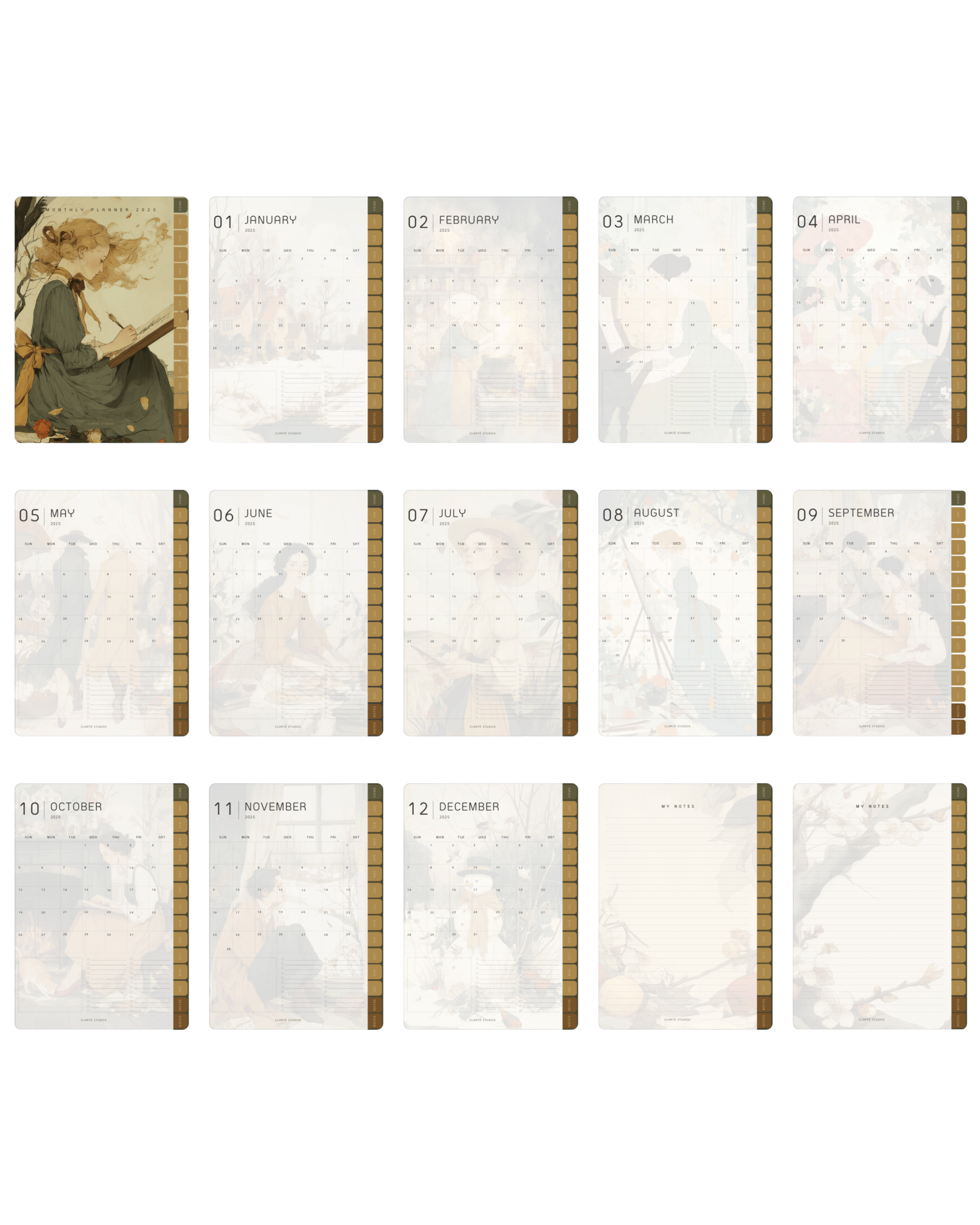 Us Goodnotes Digital Monthly Planner for 2025