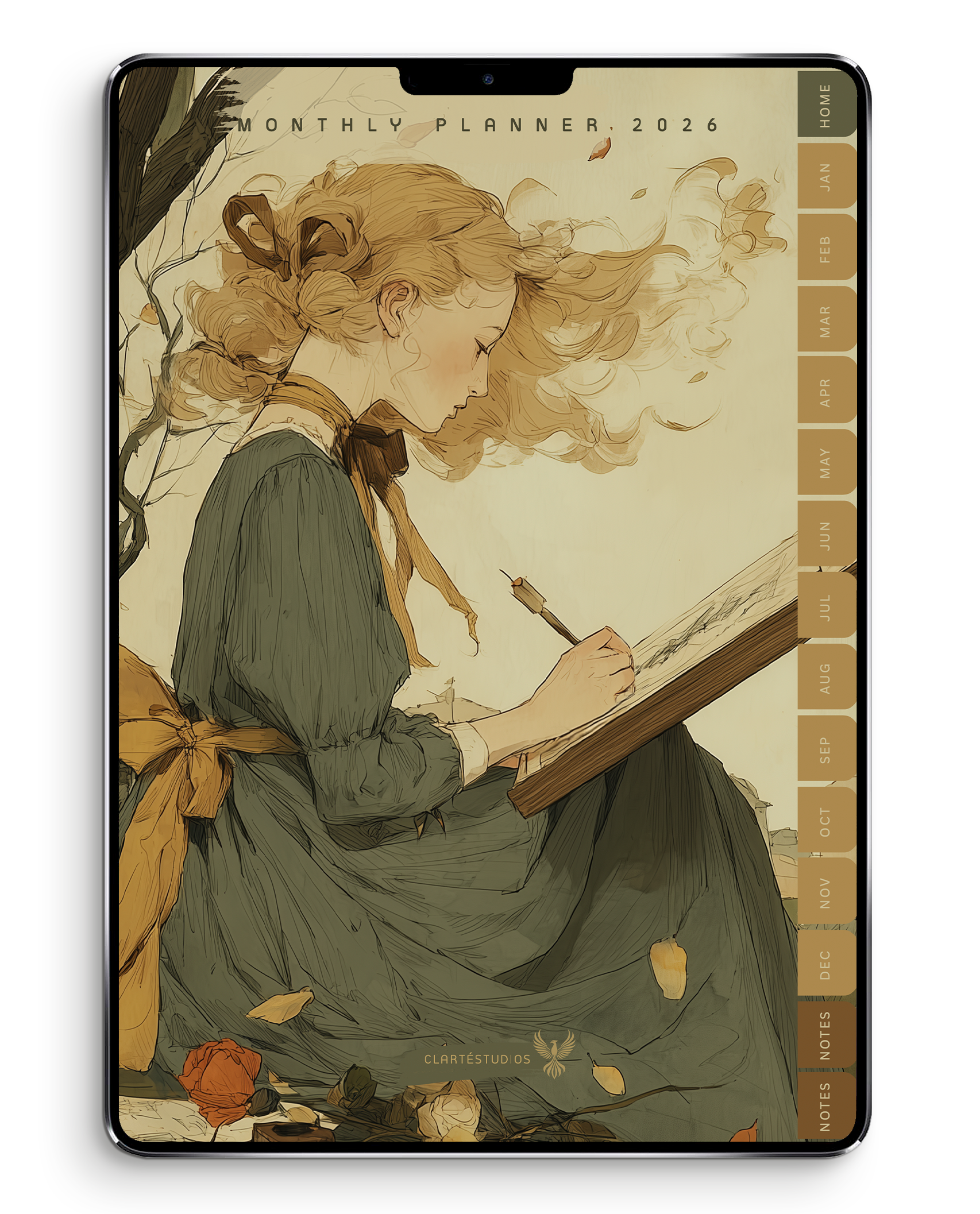 Quiet Saturdays Digital Monthly Planner for 2026