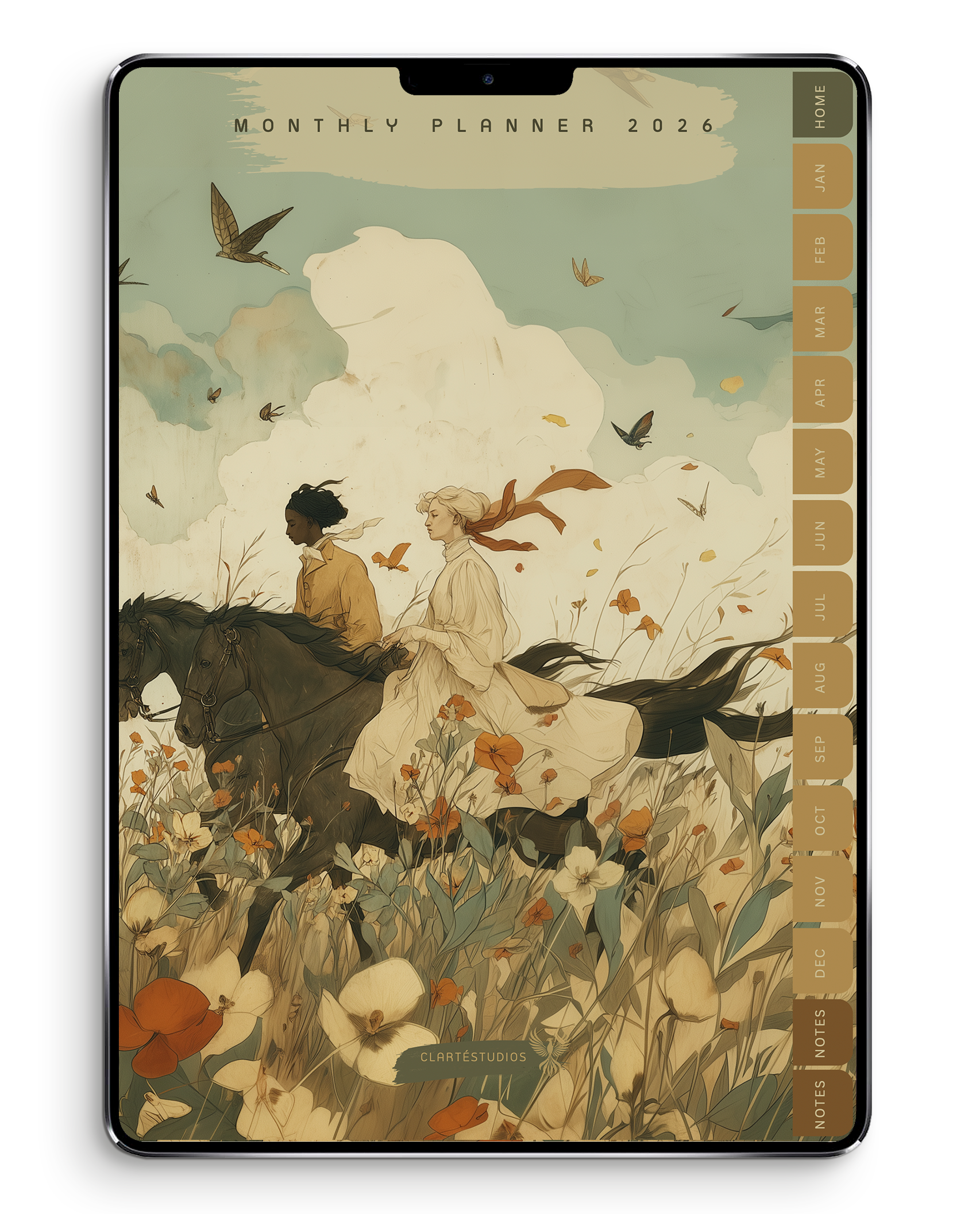Wild Grace Digital Monthly Planner for 2026